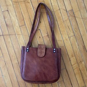 Brown Leather Tote Bag